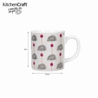 KitchenCraft Espresso Mug Exotic Rainbow Design