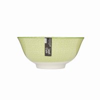 KitchenCraft Ceramic Bowl 16cm - Green and White Tile