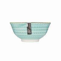 KitchenCraft Ceramic Bowl 16cm - Leafy Indigo