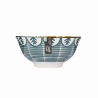 KitchenCraft Ceramic Bowl 16cm - Leafy Green