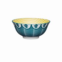 KitchenCraft Ceramic Bowl 16cm - Leafy Green