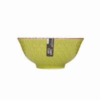 KitchenCraft Ceramic Bowl 16cm - Geometric Lime