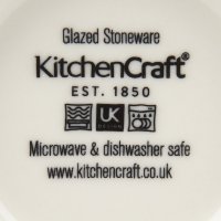 KitchenCraft Ceramic Bowl 16cm - Red Floral and Blue Edge