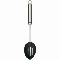 KitchenCraft Oval Handled Stainless Steel Non-Stick Slotted Spoon