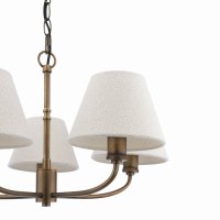 Laura Ashley Denston 5 Light Pendant Antique Bronze with Shade