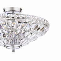 Laura Ashley Vienna 3 Light Semi-Flush Polished Chrome and Crystal