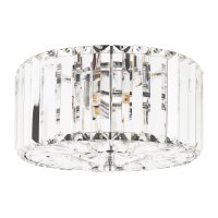 Laura Ashley Fernhurst 3 Light Flush Crystal and Polished Chrome