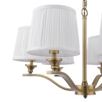 Laura Ashley Hemsley 6 Light Chandelier Matt Antique Brass with Shade
