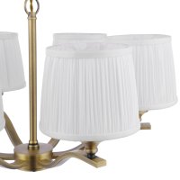Laura Ashley Hemsley 6 Light Chandelier Matt Antique Brass with Shade