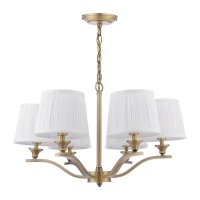 Laura Ashley Hemsley 6 Light Chandelier Matt Antique Brass with Shade