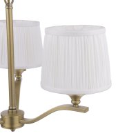 Laura Ashley Hemsley 3 Light Armed Pendant Matt Antique Brass with Shade
