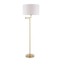 Laura Ashley Marlowe Floor Lamp Antique Brass with Shade