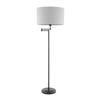 Laura Ashley Marlowe Floor Lamp Matt Black with Shade