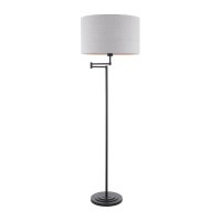 Laura Ashley Marlowe Floor Lamp Matt Black with Shade