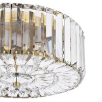 Laura Ashley Fernhurst 3 Light Flush Crystal and Antique Brass