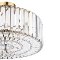 Laura Ashley Fernhurst 4 Light Semi-Flush Crystal and Antique Brass