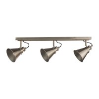 Laura Ashley Rufus 3 Light Bar Spotlight Industrial Nickel