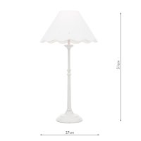 Laura Ashley Cordwell Table Lamp Matt White with Shade