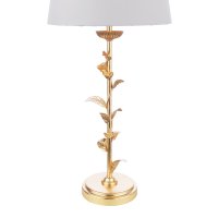 Laura Ashley Halton Table Lamp Distressed Gold Leaf with Shade