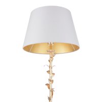 Laura Ashley Halton Floor Lamp Distressed Gold Leaf with Shade