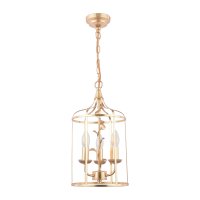 Laura Ashley Halton 3 Light Pendant Distressed Gold Leaf