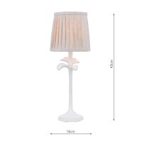Laura Ashley Eleni Table Lamp Matt White with Shade