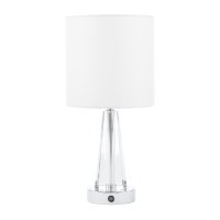 Laura Ashley Blake Table Lamp Polished Chrome and Crystal with Shade LED