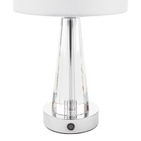 Laura Ashley Blake Table Lamp Polished Chrome and Crystal with Shade LED