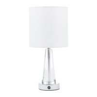 Laura Ashley Blake Table Lamp Polished Chrome and Crystal with Shade LED