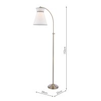 Laura Ashley Dearham Floor Lamp Antique Brass with Shade