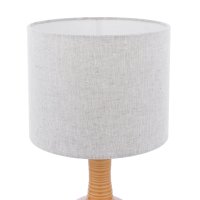 Laura Ashley Padley Table Lamp Yellow Ceramic and Antique Brass with Shade