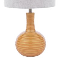 Laura Ashley Padley Table Lamp Yellow Ceramic and Antique Brass with Shade