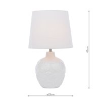 Laura Ashley Redhall Table Lamp White Ceramic and Polished Chrome with Shade