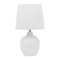 Laura Ashley Redhall Table Lamp White Ceramic and Polished Chrome with Shade