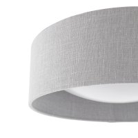 Laura Ashley Bacall 2 Light Flush Natural and White with Shade