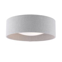 Laura Ashley Bacall 2 Light Flush Natural and White with Shade