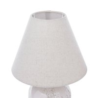Laura Ashley Pussywillow Table Lamp Cream Ceramic and Polished Chrome with Shade (Twin Pack)