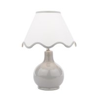Laura Ashley Bramhope Table Lamp Grey Ceramic with Shade