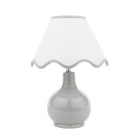 Laura Ashley Bramhope Table Lamp Grey Ceramic with Shade