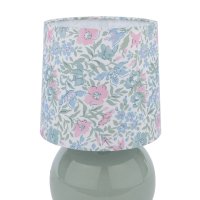 Laura Ashley Sherston Table Lamp Blue Crackle Glaze with Shade