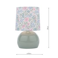 Laura Ashley Sherston Table Lamp Blue Crackle Glaze with Shade