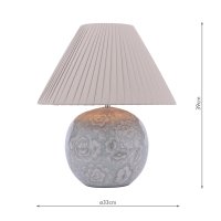 Laura Ashley Montford Table Lamp Blue Ceramic with Shade