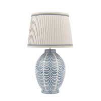 Laura Ashley Stannard Table Lamp Blue Ceramic with Shade