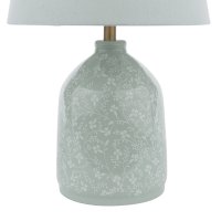 Laura Ashley Campion Table Lamp Blue Ceramic with Shade