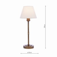 Laura Ashley Denston Table Lamp Antique Bronze with Shade