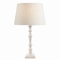 Laura Ashley Tate Wooden Table Lamp Distressed Off White Base Only