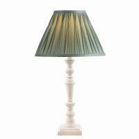 Laura Ashley Tate Wooden Table Lamp Distressed Off White Base Only