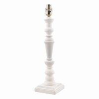 Laura Ashley Tate Wooden Table Lamp Distressed Off White Base Only