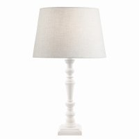 Laura Ashley Tate Wooden Table Lamp Distressed Off White Base Only