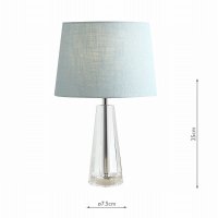 Laura Ashley Blake Small Table Lamp Crystal Polished Chrome Base Only